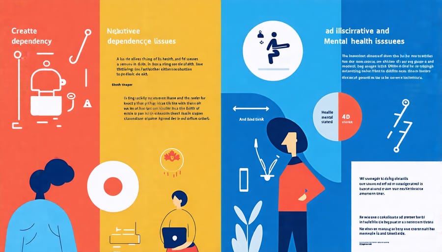 Infographic illustrating the risks of THC gummies, including dependency and worsening mental health conditions